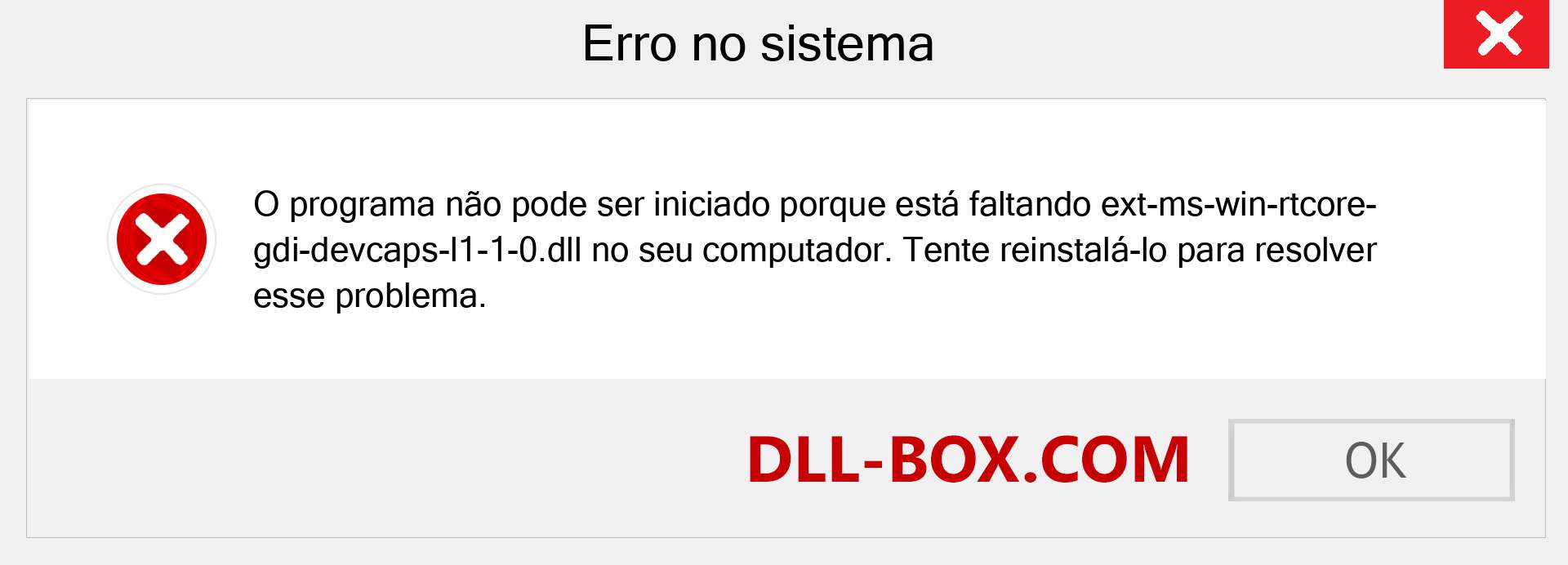 Arquivo ext-ms-win-rtcore-gdi-devcaps-l1-1-0.dll ausente ?. Download para Windows 7, 8, 10 - Correção de erro ausente ext-ms-win-rtcore-gdi-devcaps-l1-1-0 dll no Windows, fotos, imagens